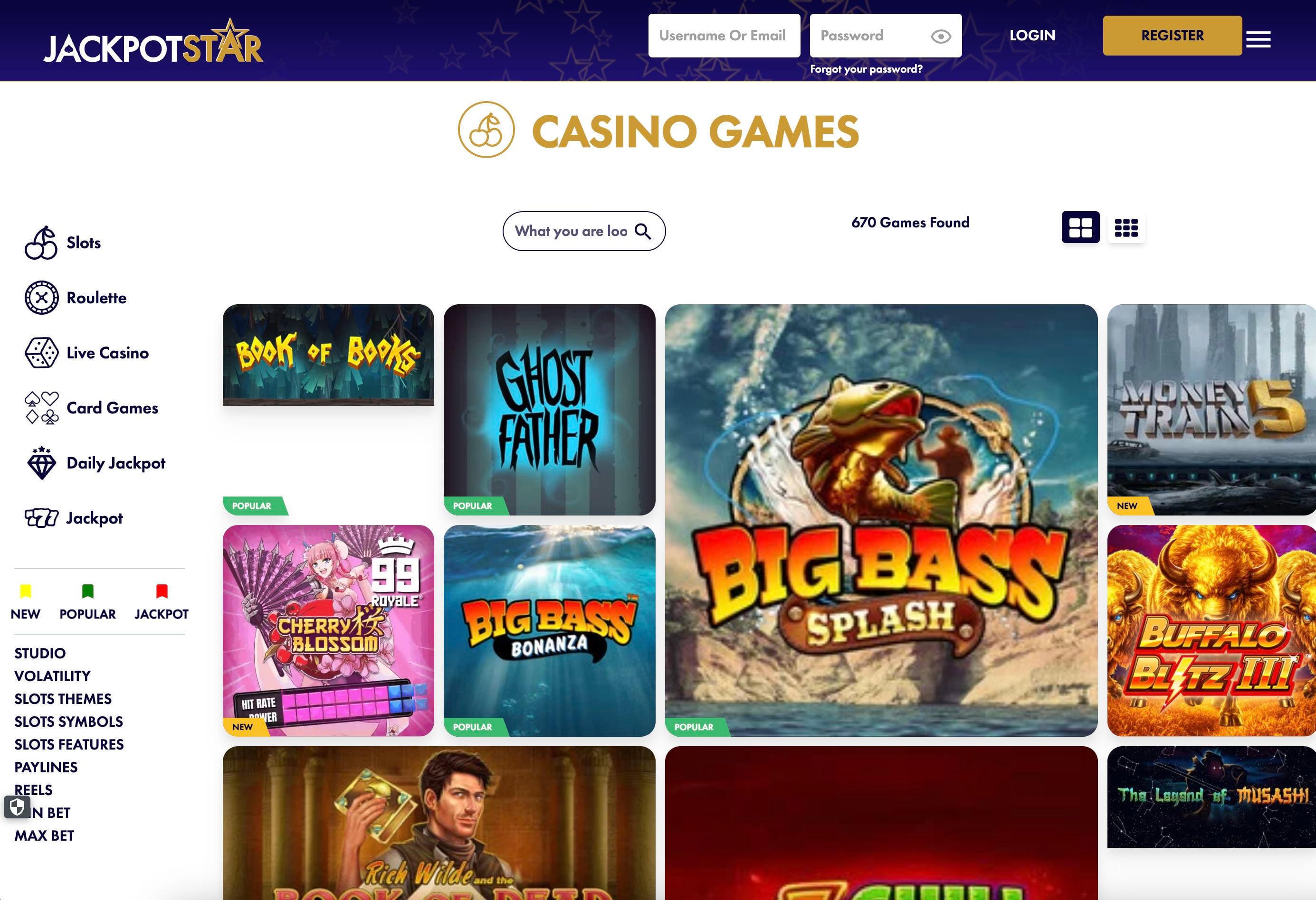 JackpotStar casino screenshot 2 of 2